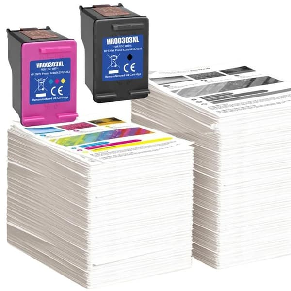 Bläckpatron - HP - 303XL - Svart - Flerfärgad - Paket med 2