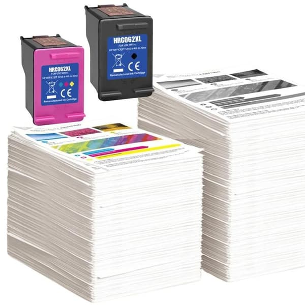 Bläckpatron - HP - 62XL - Svart - Flerfärgad - Kompatibel med OfficeJet/Envy