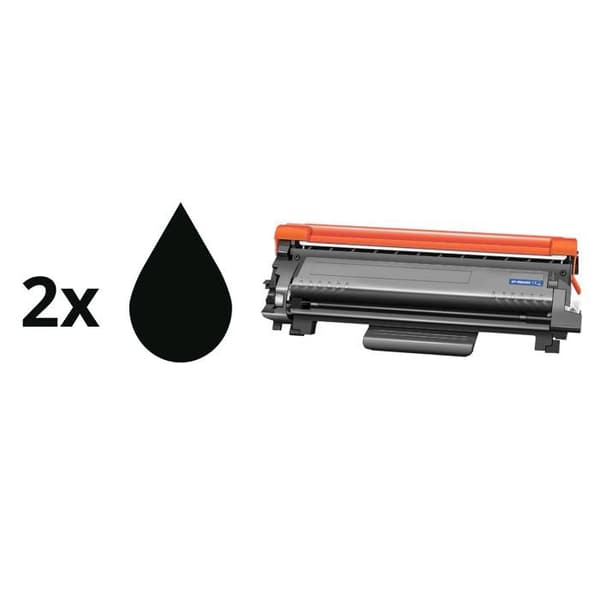 Tonerpatron - Brother - TN2420 - Paket med 2 - Kompatibel med MFC-L2710 - Svart