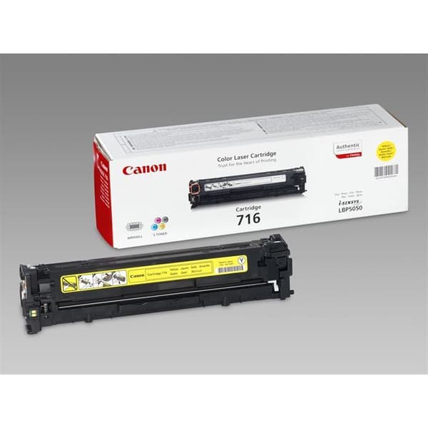Gul CANON 716Y tonerkassett - Kompatibel LBP-5050/5050n, MF-8030CN - Räcker upp till 1500 sidor