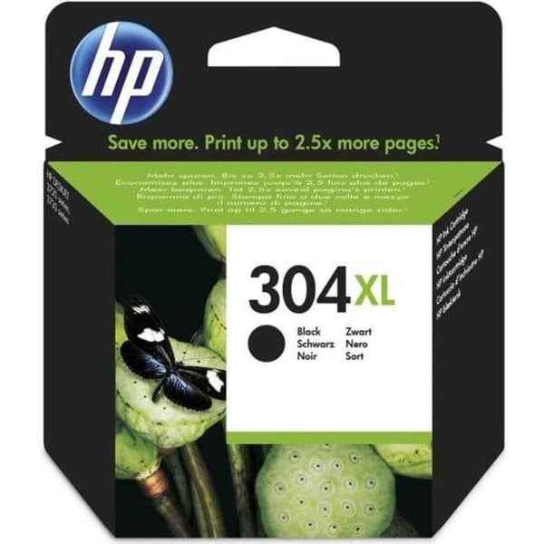 HP 304XL original svart bläckpatron (N9K08AE) för HP DeskJet 2620/2630/3720/3730