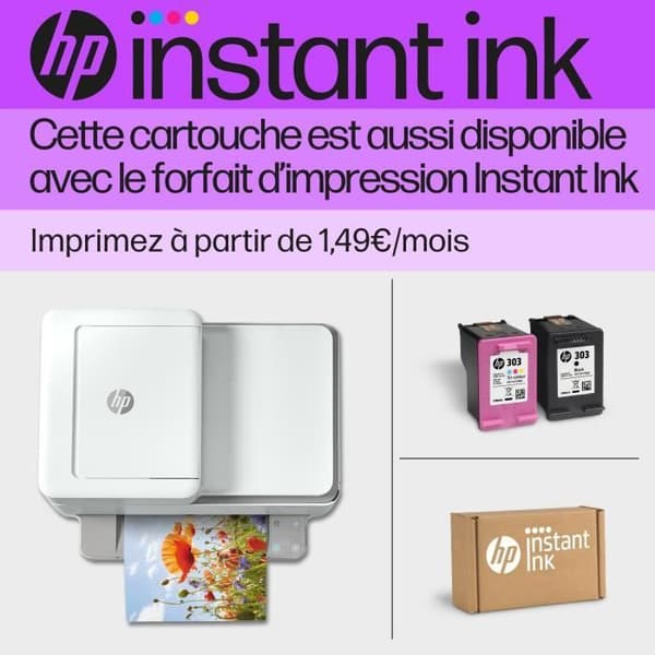 HP 303 bläckpatroner - Paket med 2 - Svart och färg - 3YM92AE - Envy Photo 6220/6230/6232, Tango/TangoX