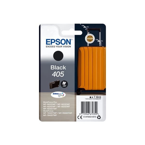 Bläckpatron - 405 Ultra Ink - EPSON - Svart - För WorkForce WF -7830, 7835, 7840, WorkForce Pro WF -3820, 3825, 4820, 4825, 4830