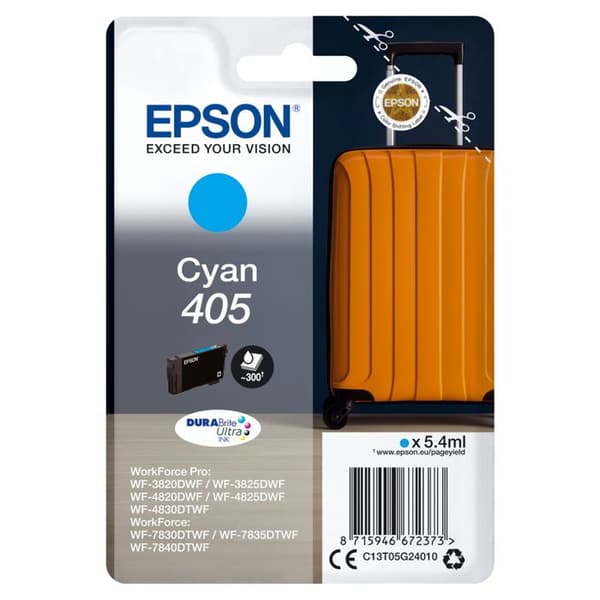 EPSON Singlepack Cyan 405 DURABrite Singlepack Cyan 405 DURABrite Ultra Ink