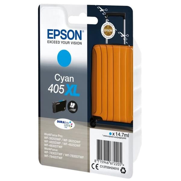 EPSON Singlepack Cyan 405XL DURABrite Singlepack Cyan 405XL DURABrite Ultra Ink