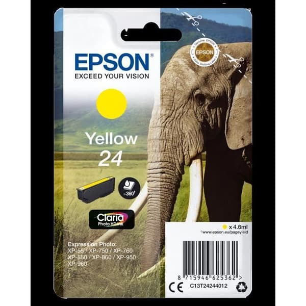 EPSON Cartridge T2424 - Elephant - Gul