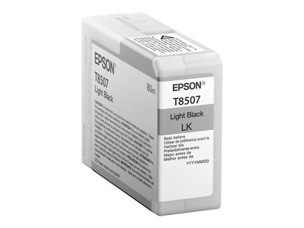 EPSON T850700 bläckpatron - 80ml - Ljussvart - Paket med 1 - Epson UltraChrome HD