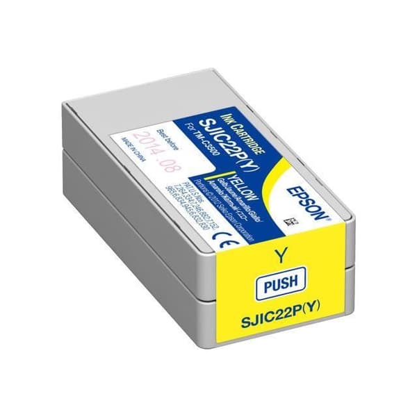 Epson SJIC22P(Y) gul bläckpatron för TM C3500 - Epson DURABrite Ultra