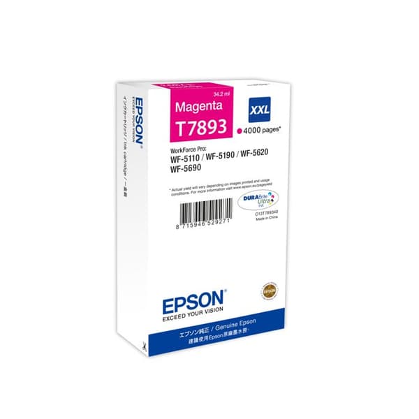 EPSON T7893 tonerkassett - Magenta - XXL storlek - 4000 sidor