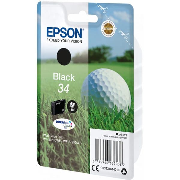 EPSON Original bläckpatron 34 - 6,1 ml - Svart