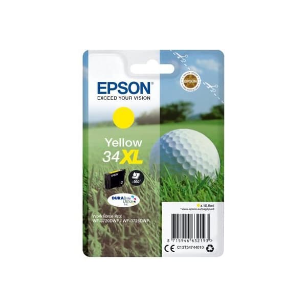 Original Epson WorkForce Pro WF-3720 bläckpatron - 34XL - Gul - Upp till 950 sidor