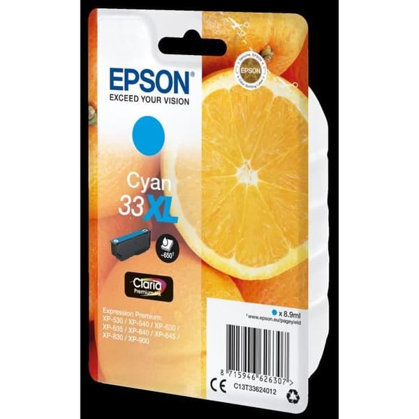 EPSON T3362 XL Cyan - Orange bläckpatron (C13T33624012)
