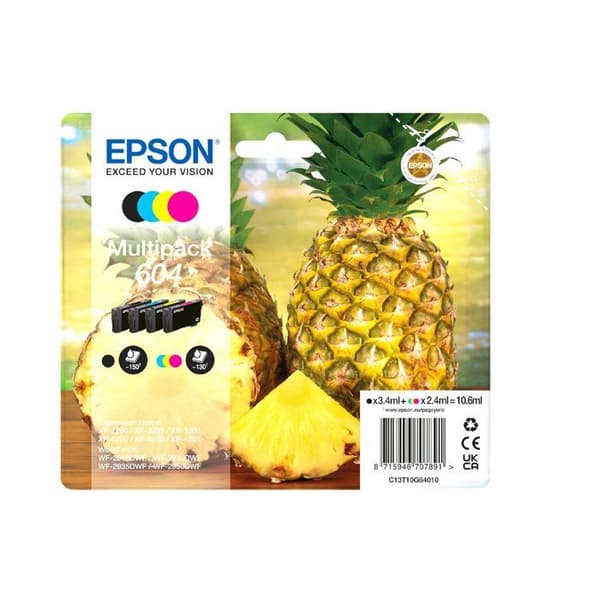 Bläckpatron - Epson - PACK 604 - Flerfärgad - 4 FÄRGER - Standard avkastning