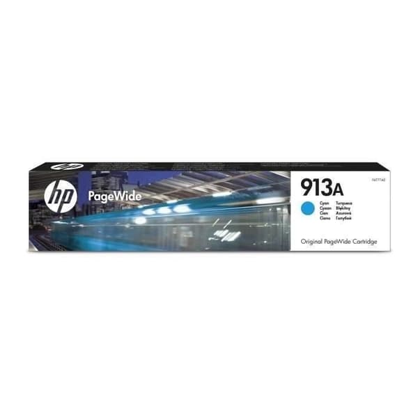 HP 913A cyan original PageWide bläckpatron (F6T77AE) för HP PageWide 377/452/477