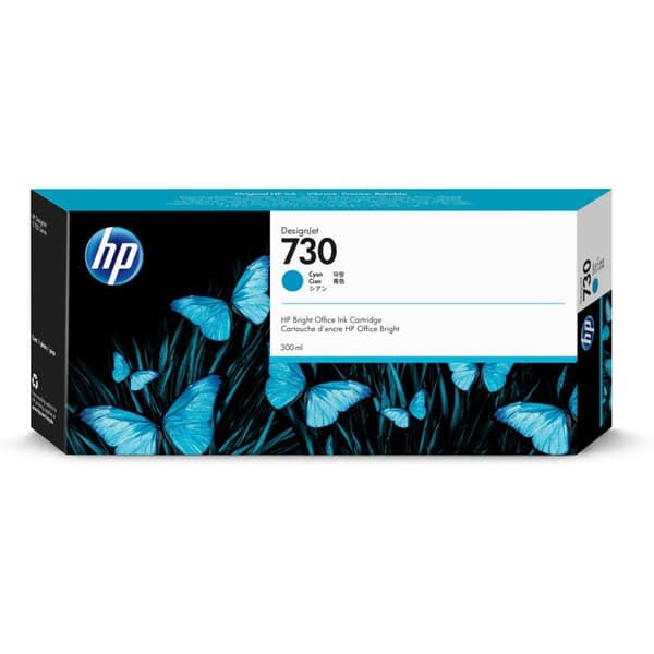 HP 730 bläckpatron - 300 ml - hög kapacitet - Cyan