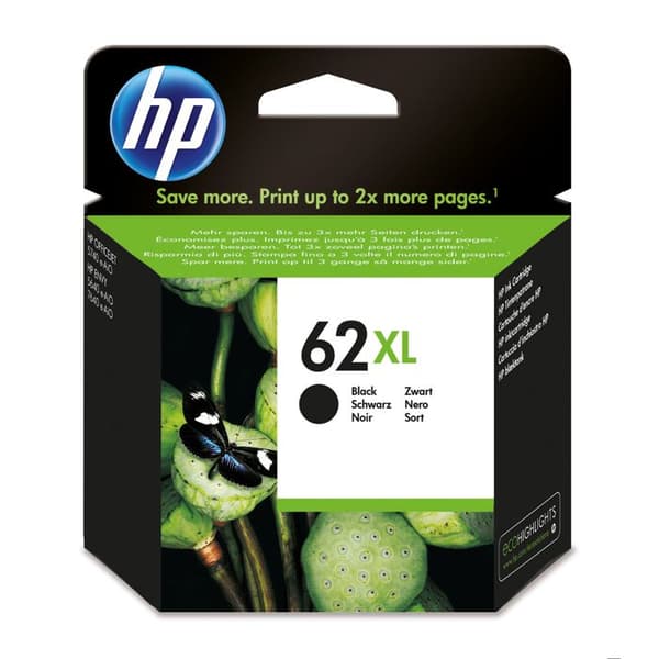HP 62XL bläckpatron - Svart - Hög kapacitet - För HP Envy 5540, 5640, 5660, 7640 - 600 sidor