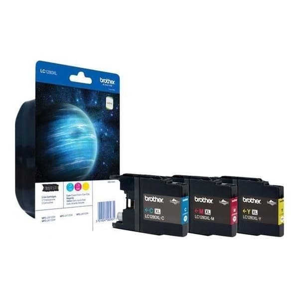 BROTHER LC-1280 bläckpatron - Paket med 3 - Cyan, Magenta och Gul - Mycket hög kapacitet