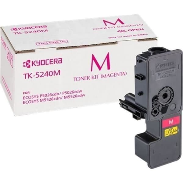 KYOCERA TK 5240M original magenta tonerkassett för ECOSYS M5526cdn, M5526cdw, P5026cdn, P5026cdw