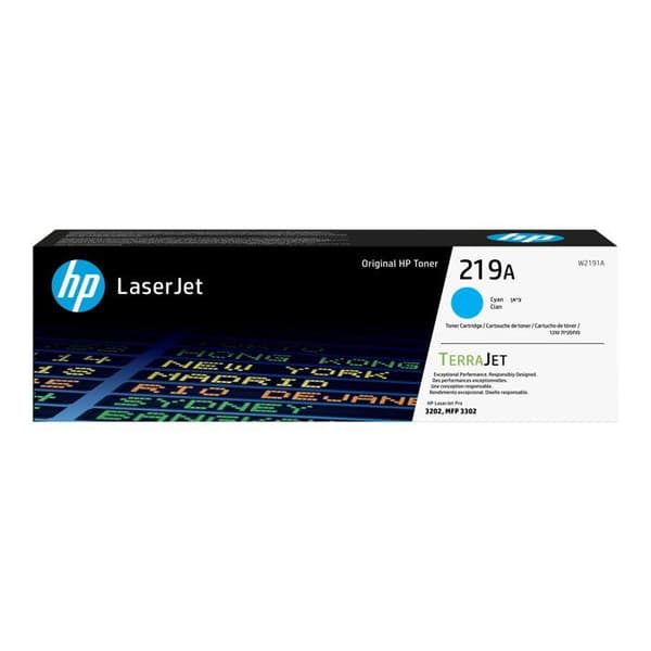 Tonerpatron - HP - 219A - Cyan - LaserJet - Integrerad säkerhet