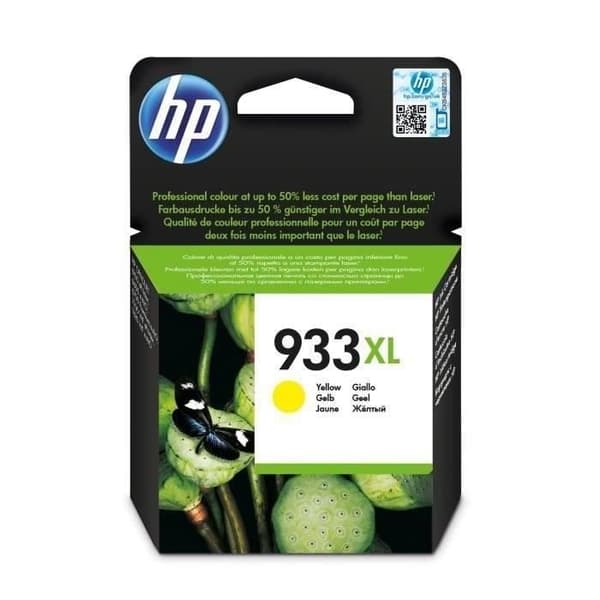 HP 933XL högkapacitets gul originalbläckpatron (CN056AE) för HP OfficeJet 6100/6600/6700/7100/7510/7610