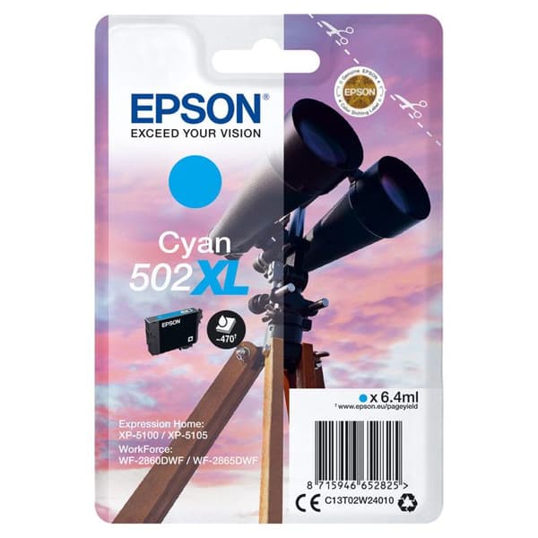 EPSON 502XL bläckpatron - 6,4 ml - hög kapacitet - Cyan