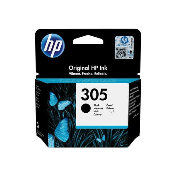 HP 305 Äkta Svart bläckpatron