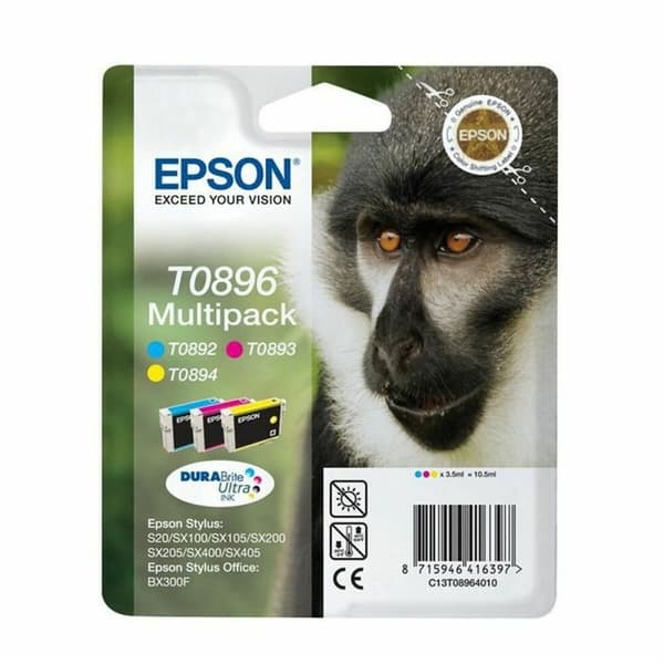 Original Bläckpatron Epson T0895 Gul Turkos Magenta