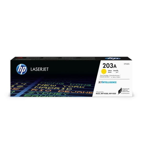 Original HP 203A gul tonerkassett för HP Color LaserJet Pro M254/M280/M281