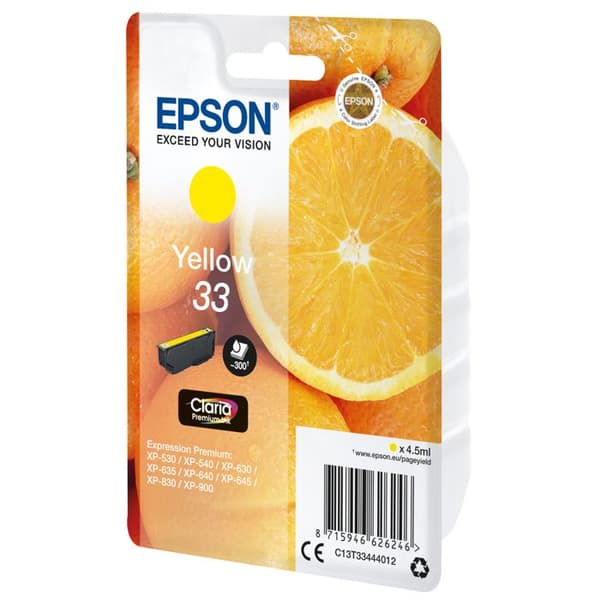 EPSON Original bläckpatron 33 - 4,5 ml - Gul