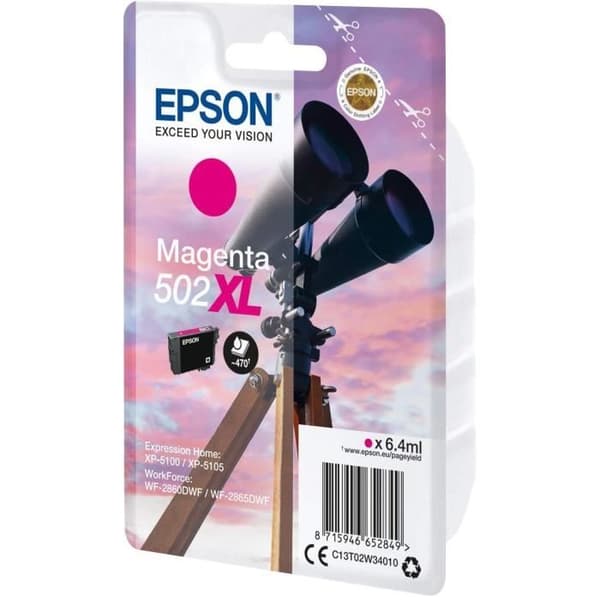 EPSON 502 XL magenta bläckpatron - Twin (C13T02W34020)