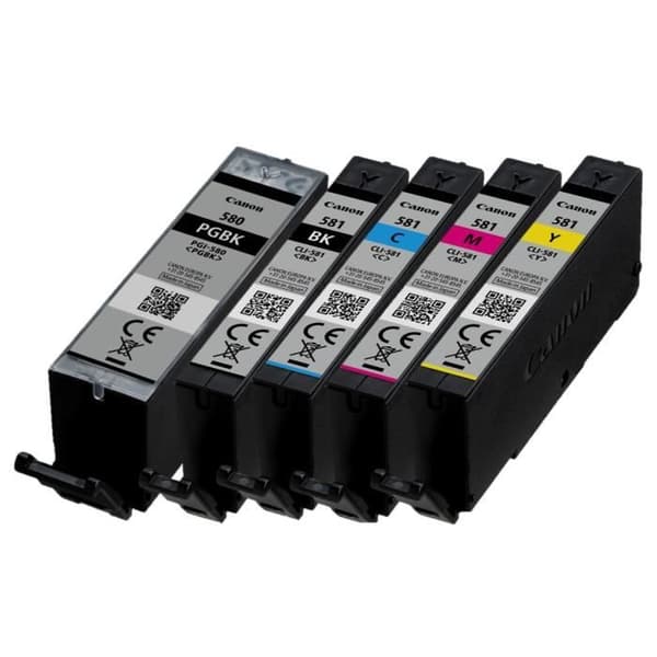 CANON Paket med 5 bläckpatroner PGI-580 / CLI-581 PGBK/Svart/Cyan/Magenta/Gul