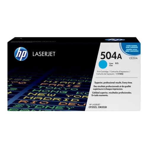 HP 504A - cyan - original - LaserJet - tonerkassett (CE251A)