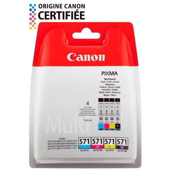 Canon PACK CLI-571 4 CL bläckpatron