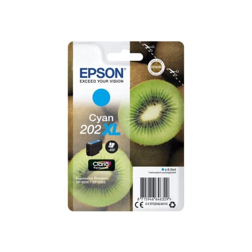 Epson 202XL - hög kapacitet - cyan - original - bläckpatron