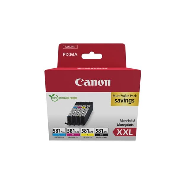 Bläckpatron - CANON - Ink/CLI-581XXL - Bläckstråle - Flerfärgad - 4-pack