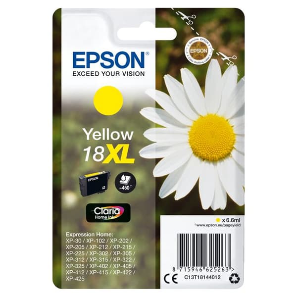 EPSON Original bläckpatron 18XL - 6,6 ml - XL - Gul