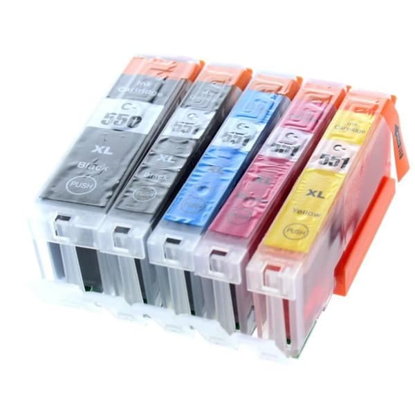 Kompatibla patroner PGI 550 CLI 551 XL för CANON PIXMA MX925 - Svart - Pack om 5