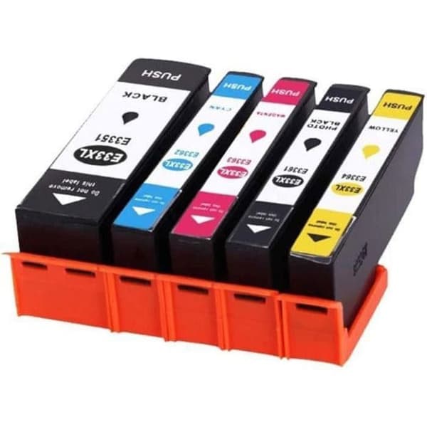 Kompatibel bläckpatron - Epson - 33XL - 5-pack - Färgtryck - ISO 24711
