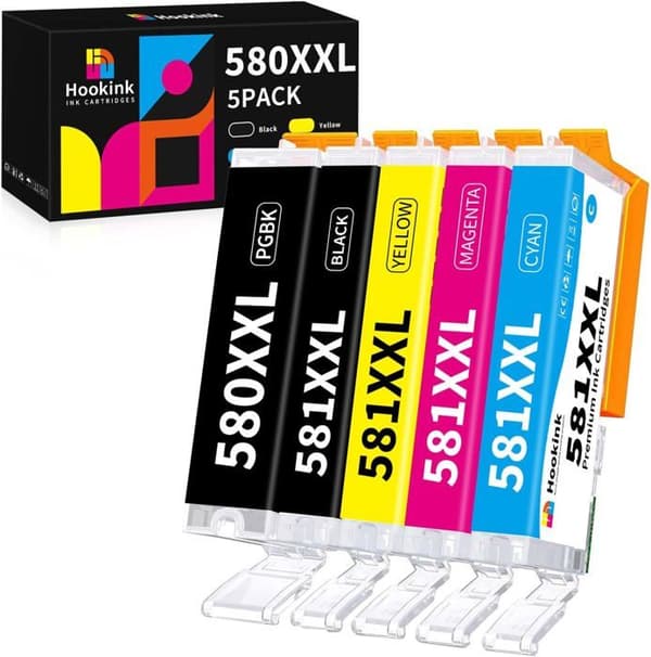 Tr7550 Ts705 Ts705A Ts6350 Ts6350A Ts6351 Ts6351A Ts6250 Ts6150 Ts6151 Kartusch 580 581 Xxl Kompatibel för Canon Pgi-580 Cli-581