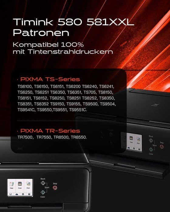 Kompatibel bläckpatron - Timink - PGI-580 CLI-581 XXL - 5-pack - Multicolor - Lätt att installera