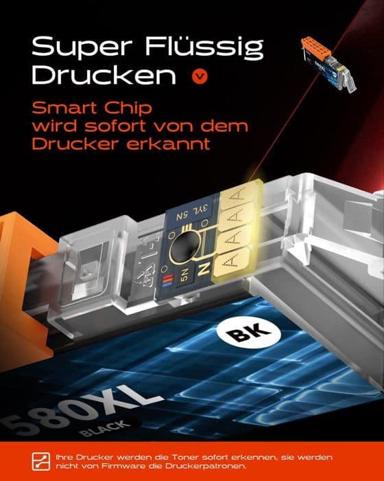 Kompatibel bläckpatron - Timink - PGI-580 CLI-581 XXL - 5-pack - Multicolor - Lätt att installera