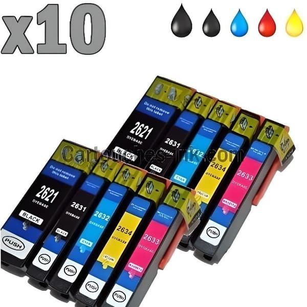 10 CARTOUCHER ENK EPSON 33XL - T3351-33-61-3362-3363-3364 EPSON ORANGE kompatibel