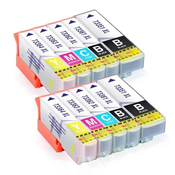 TONERMEDIA - x10 kompatibla Epson 33XL patroner Expression Premium XP-640 XP-530 XP-510 XP-645 XP-540 XP-900 XP-630 XP-635 XP-830