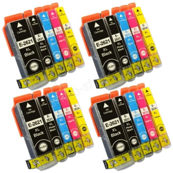Kompatibla bläckpatroner - Epson - 26XL - 20-pack - Flera färger - Upp till 3000 sidor