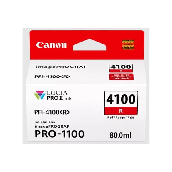 Tonerpatron - CANON - PFI-4100 - Röd - Bläckstråle - Kompatibel med Canon-skrivare