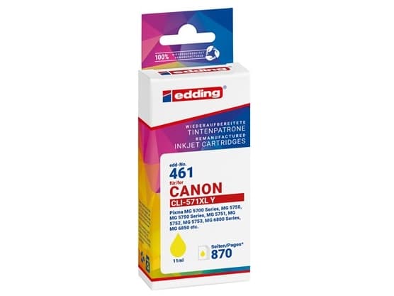 Edding EDD-461, Gult, 11 ml, 1 stykker, 870 sider, Enkeltpakke