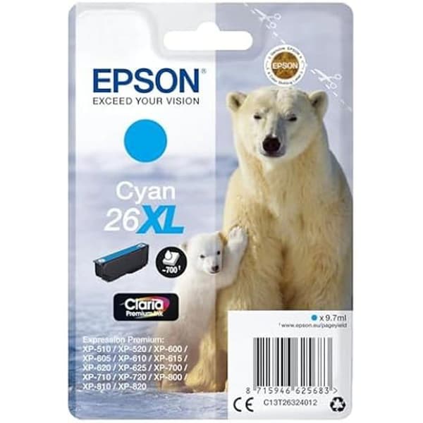 Bläckpatron - EPSON - Claria Home - Cyan - Kompatibel med XP235/XP332/XP335/XP4327/XP435 - 1 styck