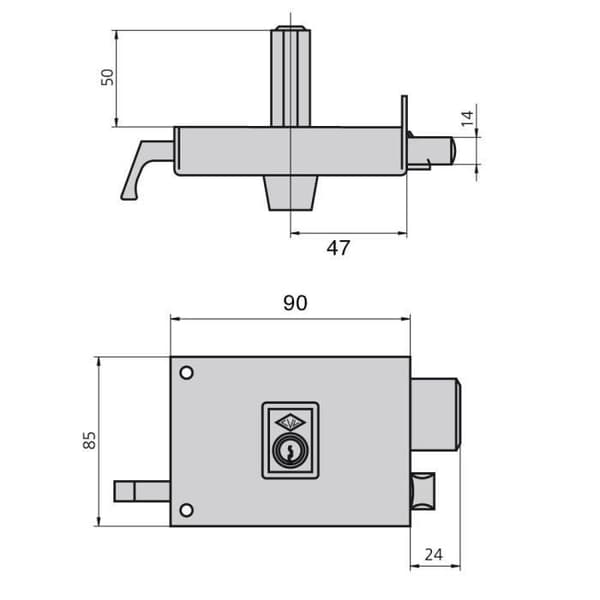 Cerradura Cvl 125a/ 8/he Izquierda