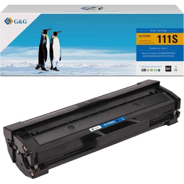G&amp;G 111S Kompatibel Samsung MLT-D111S Svart Lasertonerpatron För Samsung Xpress SL-M2020W -SL-M2022W - SL-M2070W