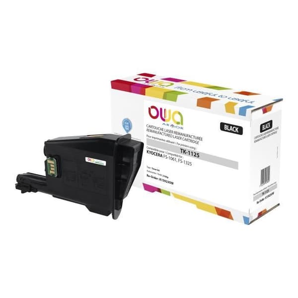OWA Noir tonerpatron (alternativ för: Kyocera TK-1125) för Kyocera FS-1325MFP, FS-1325MFP-KL3; FS-1061DN, 1061DN-KL3